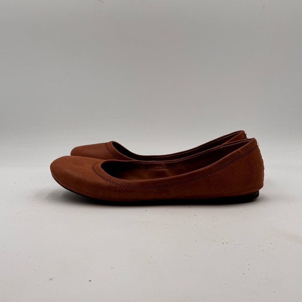 Lucky Brand Women’s 8 Brown Leather Emmie Slip On Ballet Flats